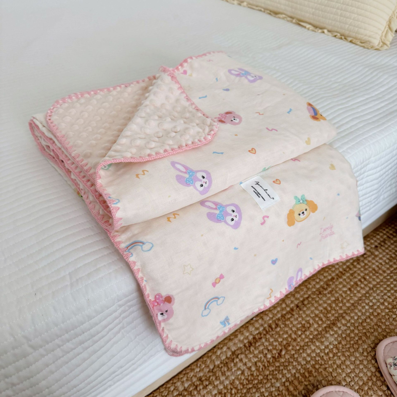 Koreai stílusú baba pléd 100% pamutból, 1500–2000 g, minden évszakra, 1–12 éves korosztálynak.