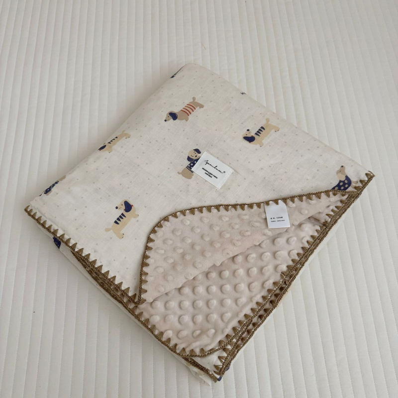 Koreai stílusú baba pléd 100% pamutból, 1500–2000 g, minden évszakra, 1–12 éves korosztálynak.