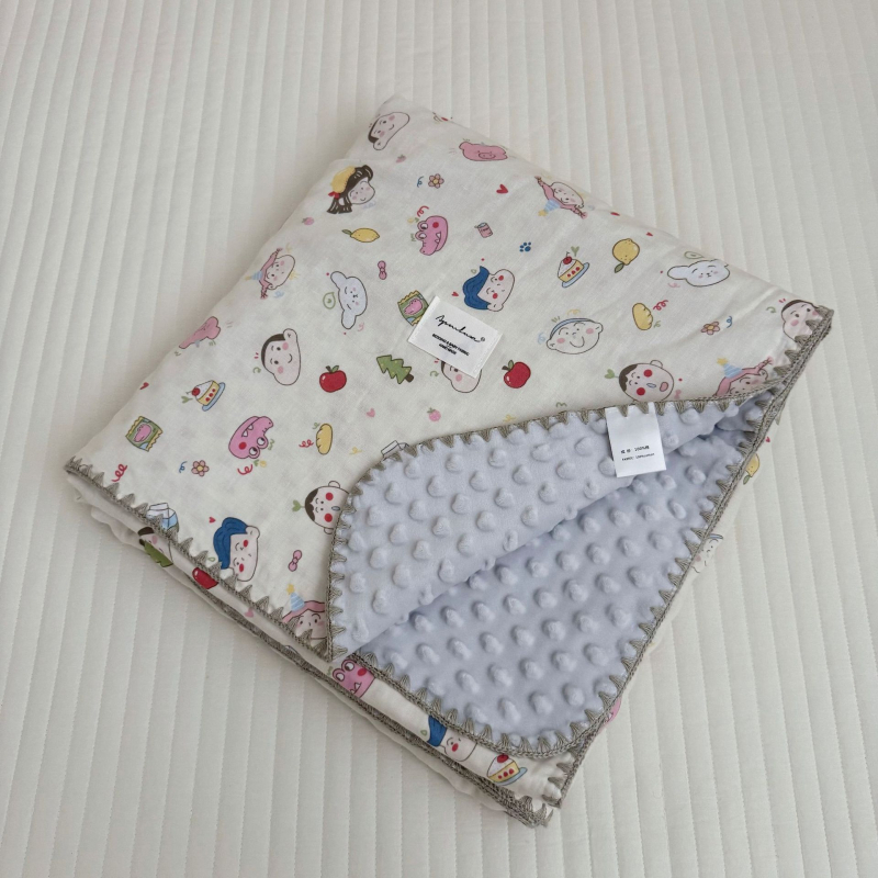 Koreai stílusú baba pléd 100% pamutból, 1500–2000 g, minden évszakra, 1–12 éves korosztálynak.