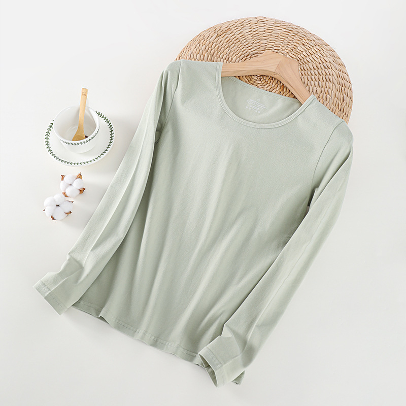 Set de lenjerie termică din bumbac pentru femei – bumbac 100%, model unic, guler rotund, mâneci lungi, țesătură subțire 121–140 g/m2