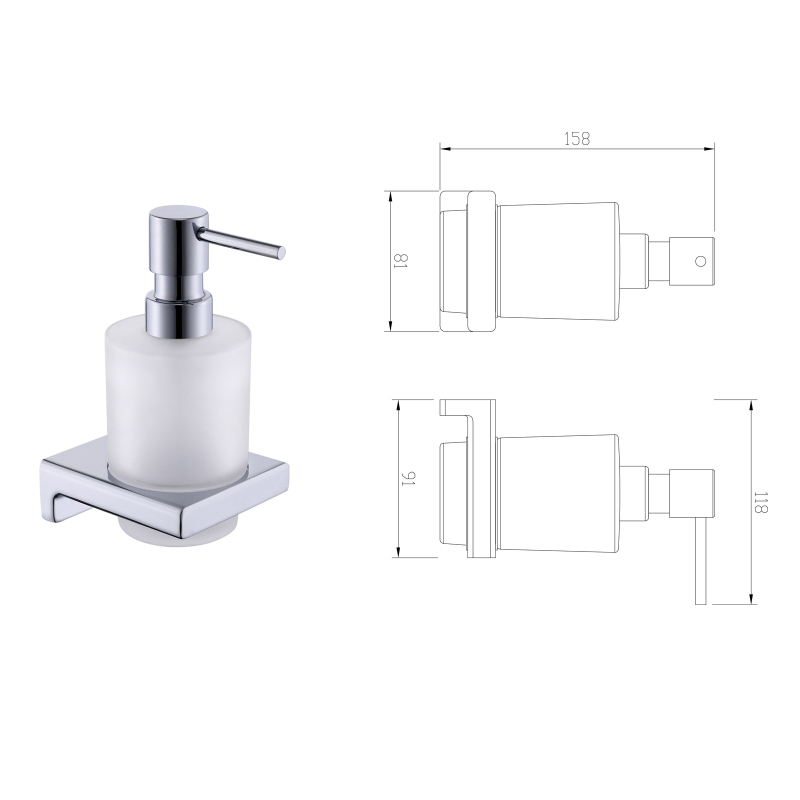 Kupaonski stalak za ručnike od nehrđajućeg čelika, kromirana površina, moderni minimalistički stil, šestodijelni set
