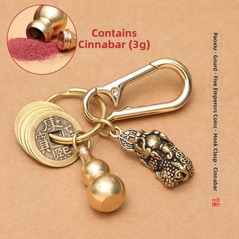 Kovový kľúčen s Pixiu, motívy tekvice a zverokruhu — prívesok na auto a tašku, unisex