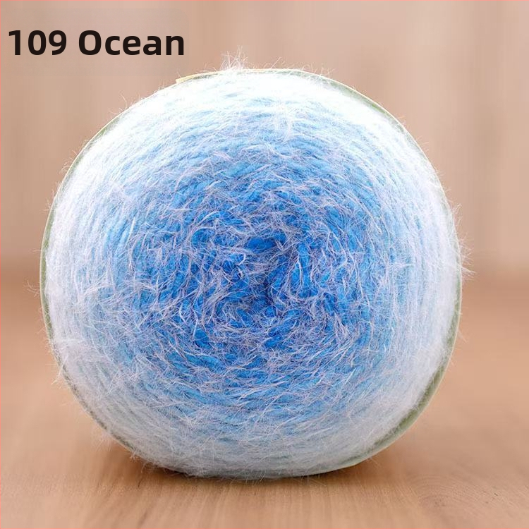 Прежда Magic Ball с пера — градиентна дълга нишка за DIY ръчно плетене, 7s Worsted, единична нишка, групова нишка