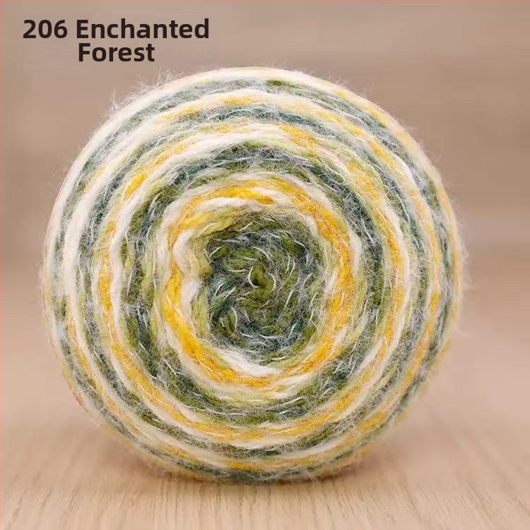 Прежда Magic Ball с пера — градиентна дълга нишка за DIY ръчно плетене, 7s Worsted, единична нишка, групова нишка