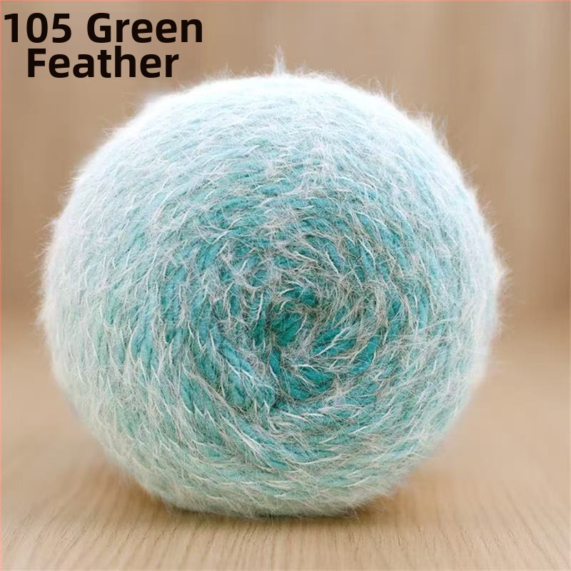 Прежда Magic Ball с пера — градиентна дълга нишка за DIY ръчно плетене, 7s Worsted, единична нишка, групова нишка