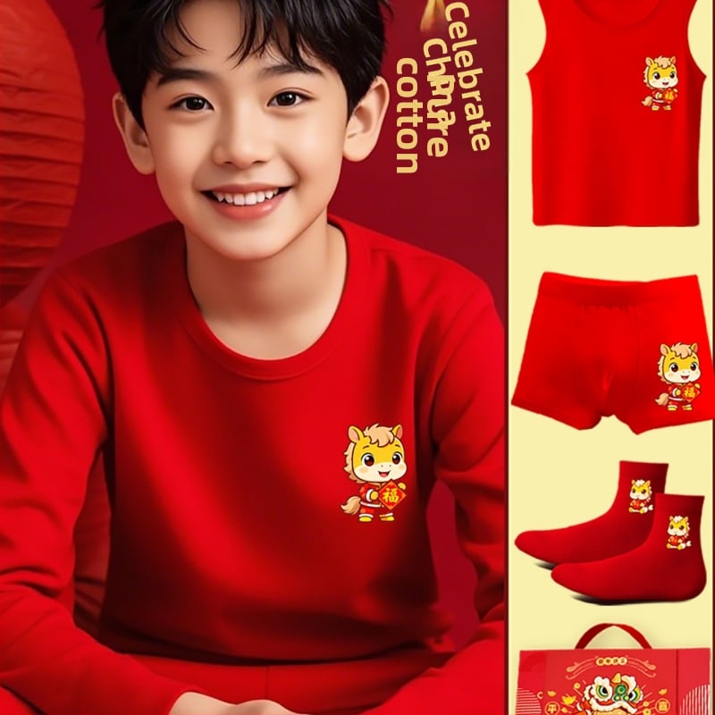 Σετ εσωρούχων για παιδιά, ασφάλεια Class A, βαμβάκι με κουνελόμαλλο, λεπτή υφή