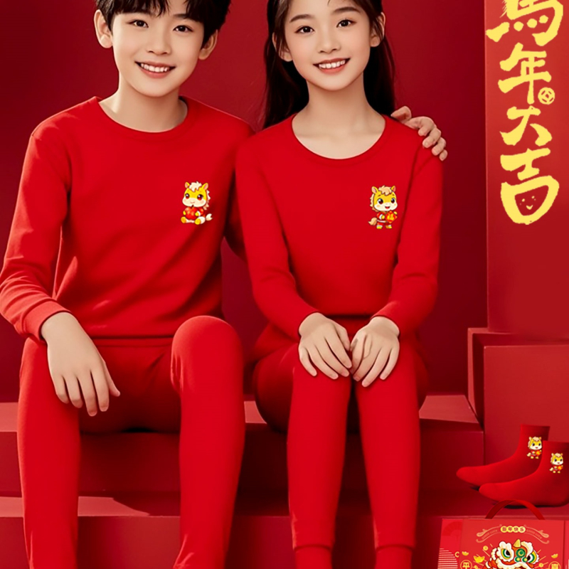 Σετ εσωρούχων για παιδιά, ασφάλεια Class A, βαμβάκι με κουνελόμαλλο, λεπτή υφή