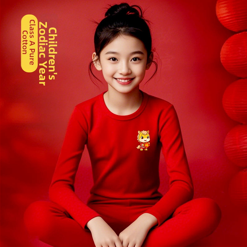 Σετ εσωρούχων για παιδιά, ασφάλεια Class A, βαμβάκι με κουνελόμαλλο, λεπτή υφή