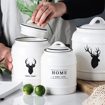 Κεραμικό δοχείο αποθήκευσης τροφών για γάτες και σκύλους | Αεροστεγές καπάκι | Πολυχρηστικό για αποξηραμένα φρούτα, καραμέλες και τσάι