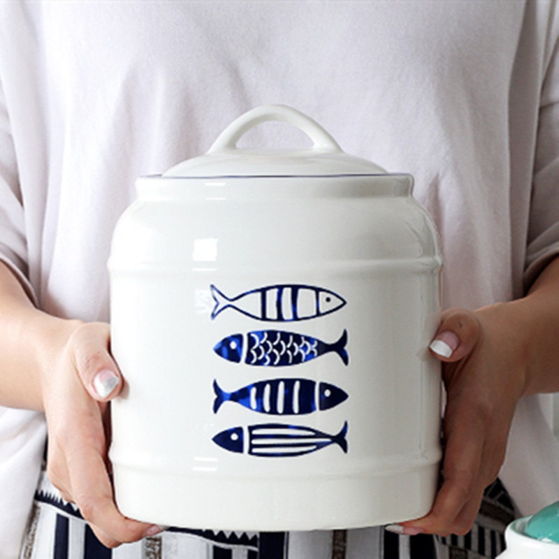 Κεραμικό δοχείο αποθήκευσης τροφών για γάτες και σκύλους | Αεροστεγές καπάκι | Πολυχρηστικό για αποξηραμένα φρούτα, καραμέλες και τσάι