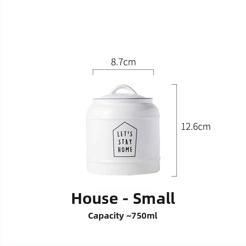 Κεραμικό δοχείο αποθήκευσης τροφών για γάτες και σκύλους | Αεροστεγές καπάκι | Πολυχρηστικό για αποξηραμένα φρούτα, καραμέλες και τσάι