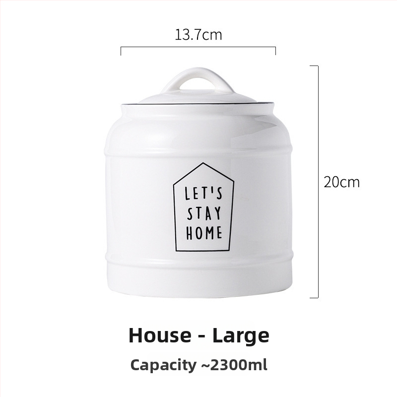 Κεραμικό δοχείο αποθήκευσης τροφών για γάτες και σκύλους | Αεροστεγές καπάκι | Πολυχρηστικό για αποξηραμένα φρούτα, καραμέλες και τσάι