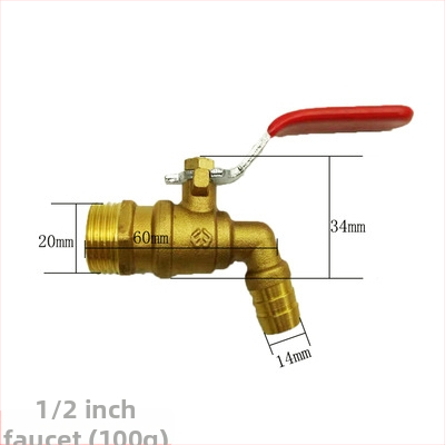 Meďový uhlový kohútik na horúcu vodu so guľovým jadrom a vypúšťacím ventilom, model Water Tsui, telo z meďe, jednorukový dvojitý ovládací systém, 0,6 MPa, 120°C, ručná montáž