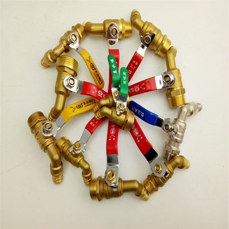 Meďový uhlový kohútik na horúcu vodu so guľovým jadrom a vypúšťacím ventilom, model Water Tsui, telo z meďe, jednorukový dvojitý ovládací systém, 0,6 MPa, 120°C, ručná montáž