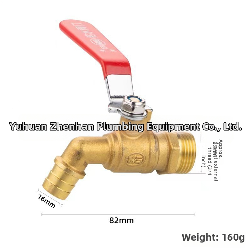 Meďový uhlový kohútik na horúcu vodu so guľovým jadrom a vypúšťacím ventilom, model Water Tsui, telo z meďe, jednorukový dvojitý ovládací systém, 0,6 MPa, 120°C, ručná montáž