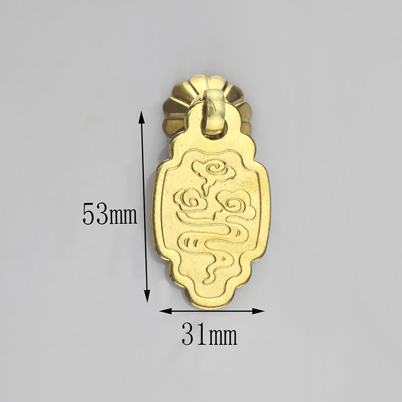 Μπρούντζινη λαβή πόρτας ντουλάπας με μοτίβο σύννεφο-ψάρι, σε στυλ Νέας Κινέζικης, για πόρτες ντουλάπών και συρταριών, μάρκα Happy Bronze