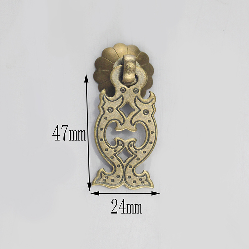 Μπρούντζινη λαβή πόρτας ντουλάπας με μοτίβο σύννεφο-ψάρι, σε στυλ Νέας Κινέζικης, για πόρτες ντουλάπών και συρταριών, μάρκα Happy Bronze