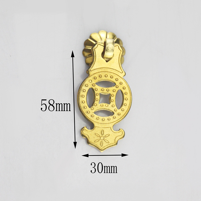 Μπρούντζινη λαβή πόρτας ντουλάπας με μοτίβο σύννεφο-ψάρι, σε στυλ Νέας Κινέζικης, για πόρτες ντουλάπών και συρταριών, μάρκα Happy Bronze