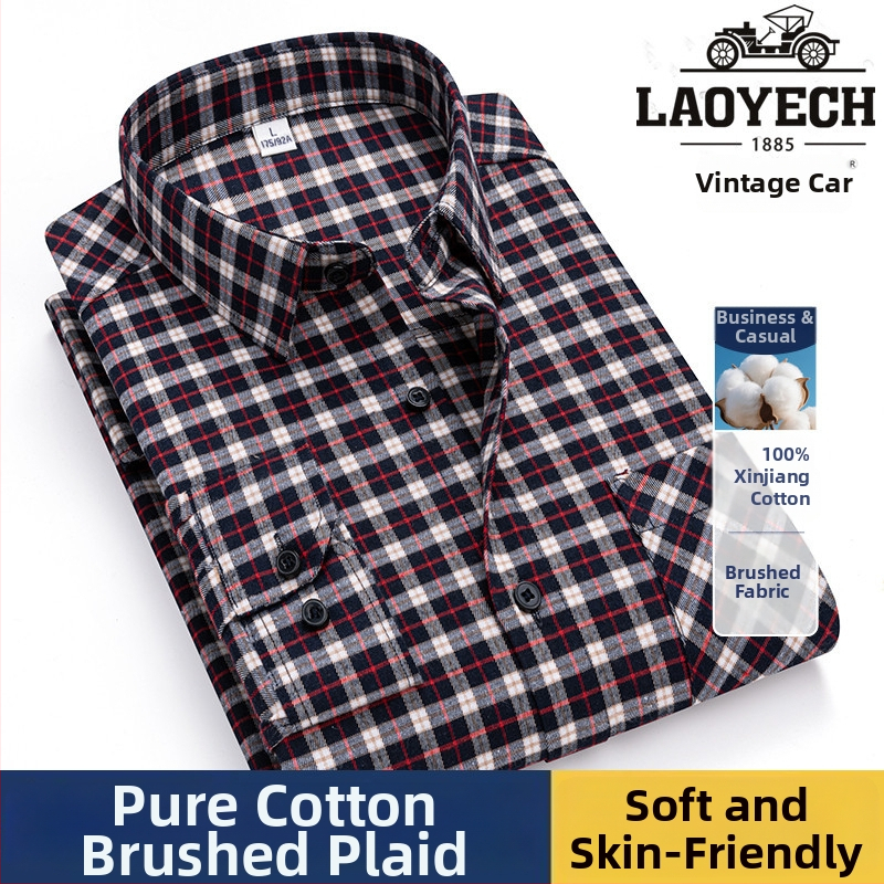 Košile, voľný strih, dlhé rukávy, kockovaný vzor, štvorcový golier