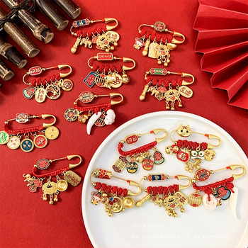 Брошка за бебета и деца - анти-страх аксесоар за безопасни разходки, унисекс, зодия Дракон, смесени материали, зима 2023