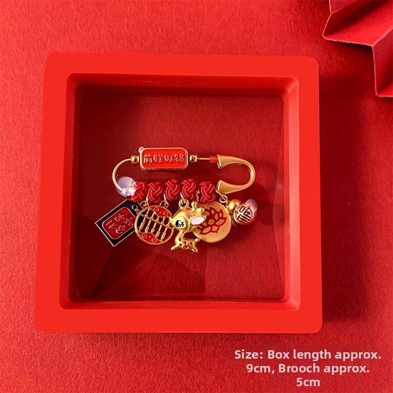 Брошка за бебета и деца - анти-страх аксесоар за безопасни разходки, унисекс, зодия Дракон, смесени материали, зима 2023