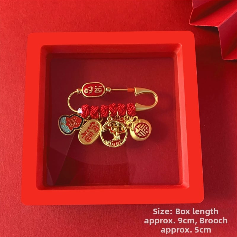 Брошка за бебета и деца - анти-страх аксесоар за безопасни разходки, унисекс, зодия Дракон, смесени материали, зима 2023