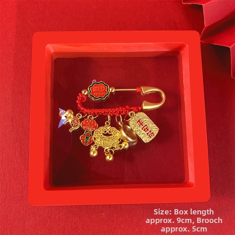 Брошка за бебета и деца - анти-страх аксесоар за безопасни разходки, унисекс, зодия Дракон, смесени материали, зима 2023