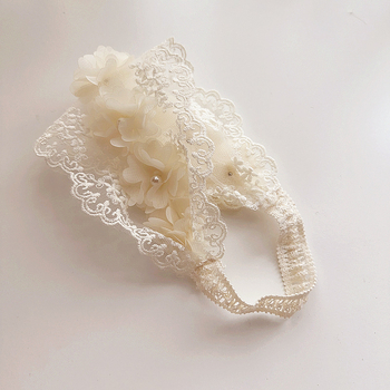 Κοριτσίστικος κεφαλόδεσμος με κορεατικό στυλ, γαλλικό ρετρό αγροτικό δαντελωτό ευρύ σχέδιο με λουλουδάκια (Στυλ: κορεατικό; Υλικό: ύφασμα; Συσκευασία: ανεξάρτητη; Προσαρμογή: διαθέσιμη; Δώρα: γάμος, ανάμνηση ταξιδιού, εταιρικά δώρα, άλλα)