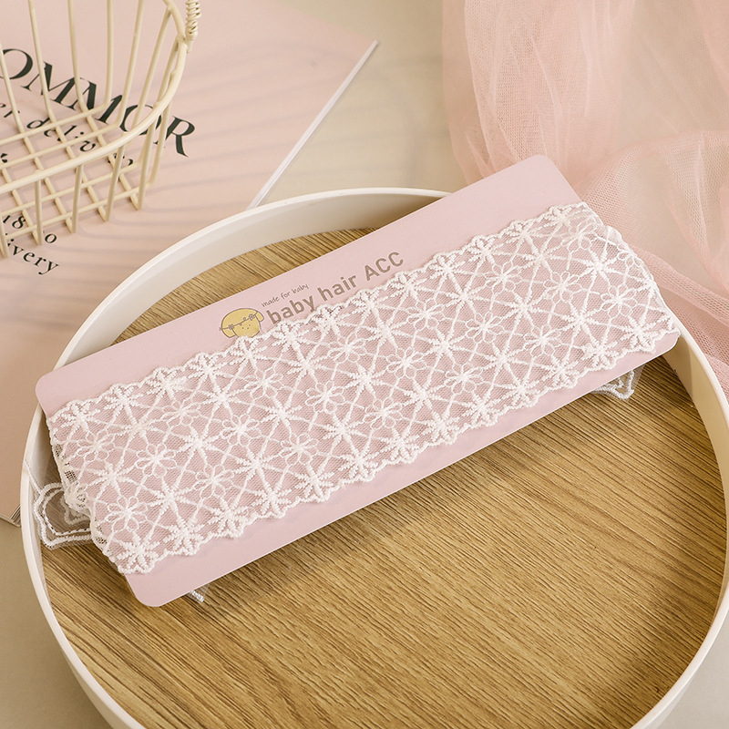 Κοριτσίστικος κεφαλόδεσμος με κορεατικό στυλ, γαλλικό ρετρό αγροτικό δαντελωτό ευρύ σχέδιο με λουλουδάκια (Στυλ: κορεατικό; Υλικό: ύφασμα; Συσκευασία: ανεξάρτητη; Προσαρμογή: διαθέσιμη; Δώρα: γάμος, ανάμνηση ταξιδιού, εταιρικά δώρα, άλλα)