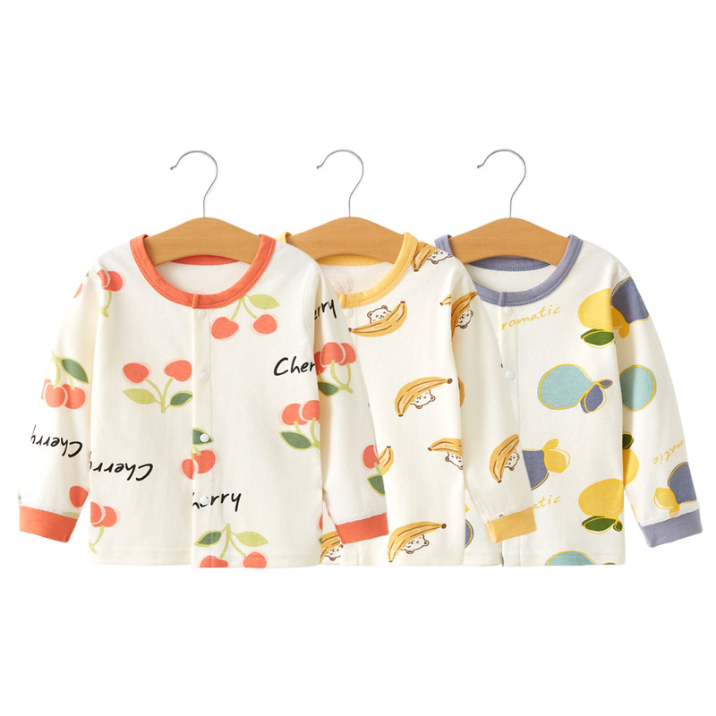 Unisex βαμβακερή θερμική μπλούζα βάσης για παιδιά 1–3 ετών, μαλακή επεξεργασία, στρογγυλή λαιμόκοψη, 100% βαμβάκι, Άνοιξη-Φθινόπωρο-Χειμώνας