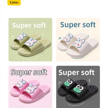 Детски еднократни сгъваеми чехли за хотел и пътуване, леки и тънки, за деца 1–3 години, PVC горна част и PVC подметка, стил карикатура, лято