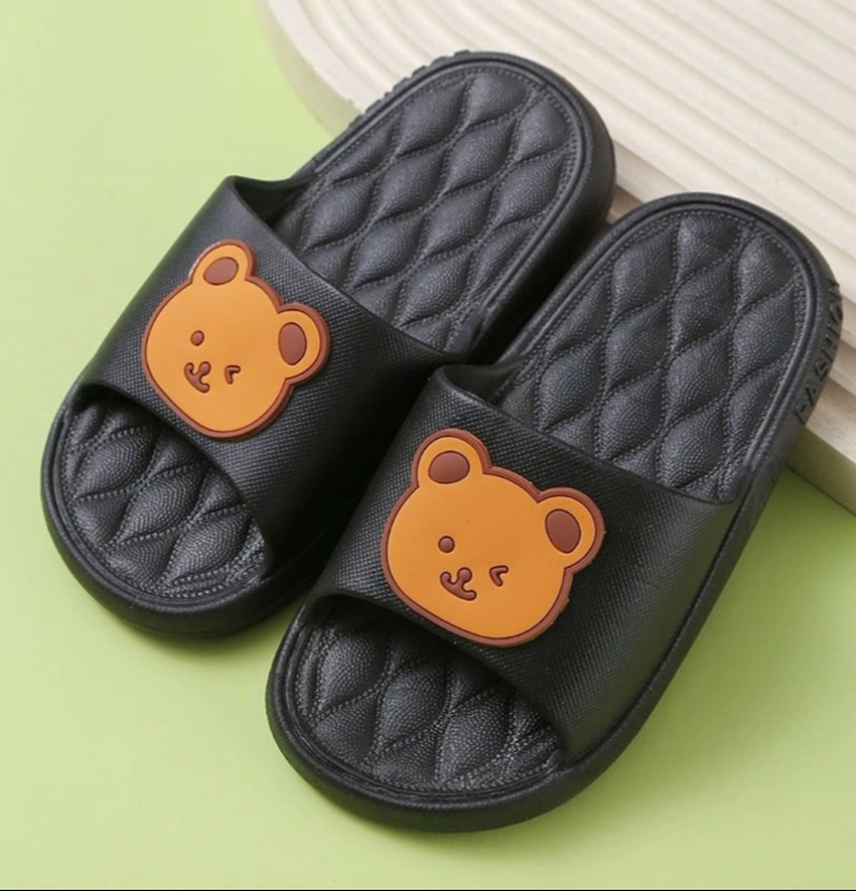 Детски еднократни сгъваеми чехли за хотел и пътуване, леки и тънки, за деца 1–3 години, PVC горна част и PVC подметка, стил карикатура, лято