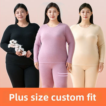 Set unisex de lenjerie termică, cu căptușeală fleece, țesătură extra groasă, guler rotund, bluza cu mânecă lungă și pantaloni lungi