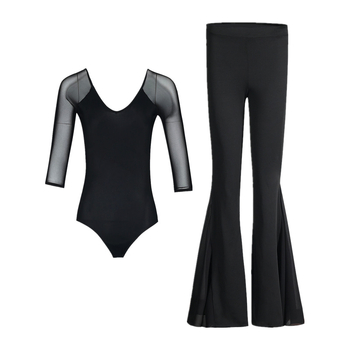 Gyerekek balett hálós egyrészes overál – lányok, nyár, 90% Spandex, bambuszszén rost, életkor 3–8 év