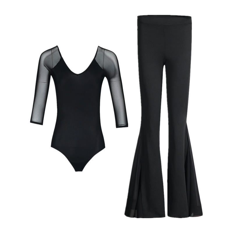 Gyerekek balett hálós egyrészes overál – lányok, nyár, 90% Spandex, bambuszszén rost, életkor 3–8 év