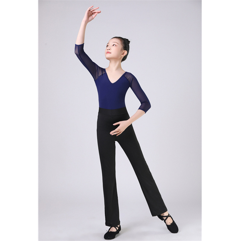 Gyerekek balett hálós egyrészes overál – lányok, nyár, 90% Spandex, bambuszszén rost, életkor 3–8 év