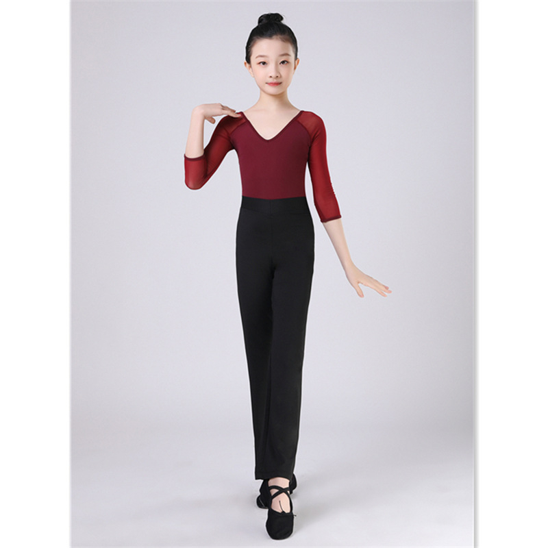 Gyerekek balett hálós egyrészes overál – lányok, nyár, 90% Spandex, bambuszszén rost, életkor 3–8 év