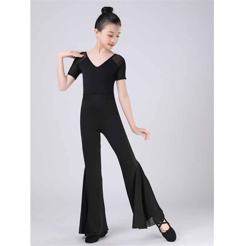 Gyerekek balett hálós egyrészes overál – lányok, nyár, 90% Spandex, bambuszszén rost, életkor 3–8 év