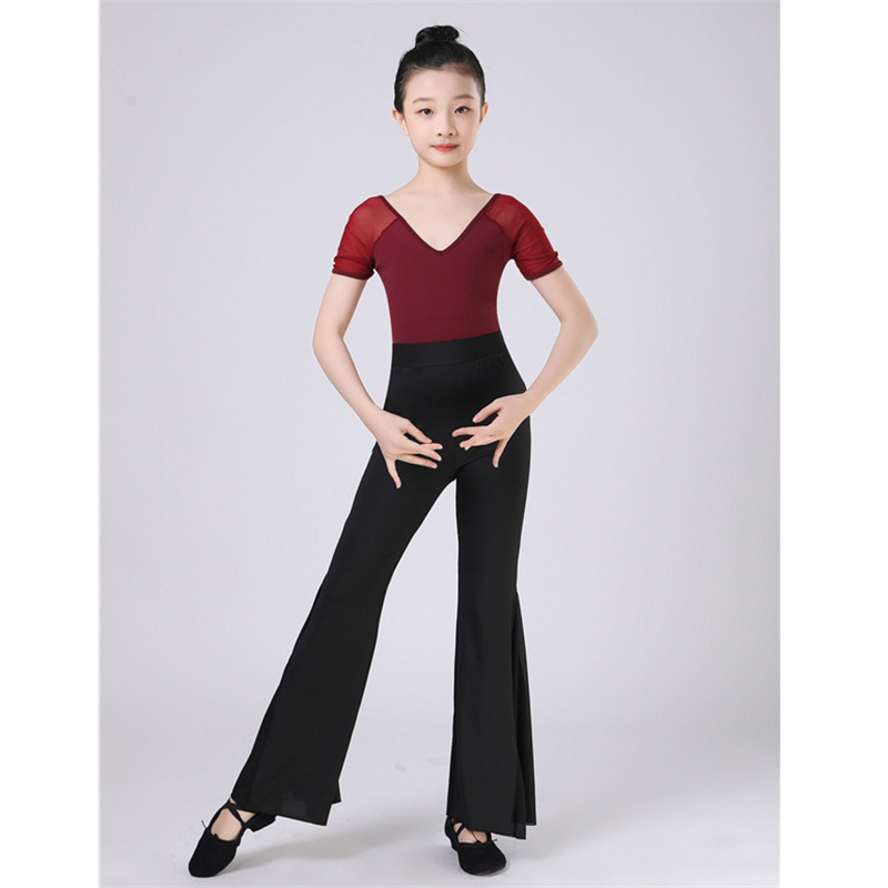 Gyerekek balett hálós egyrészes overál – lányok, nyár, 90% Spandex, bambuszszén rost, életkor 3–8 év