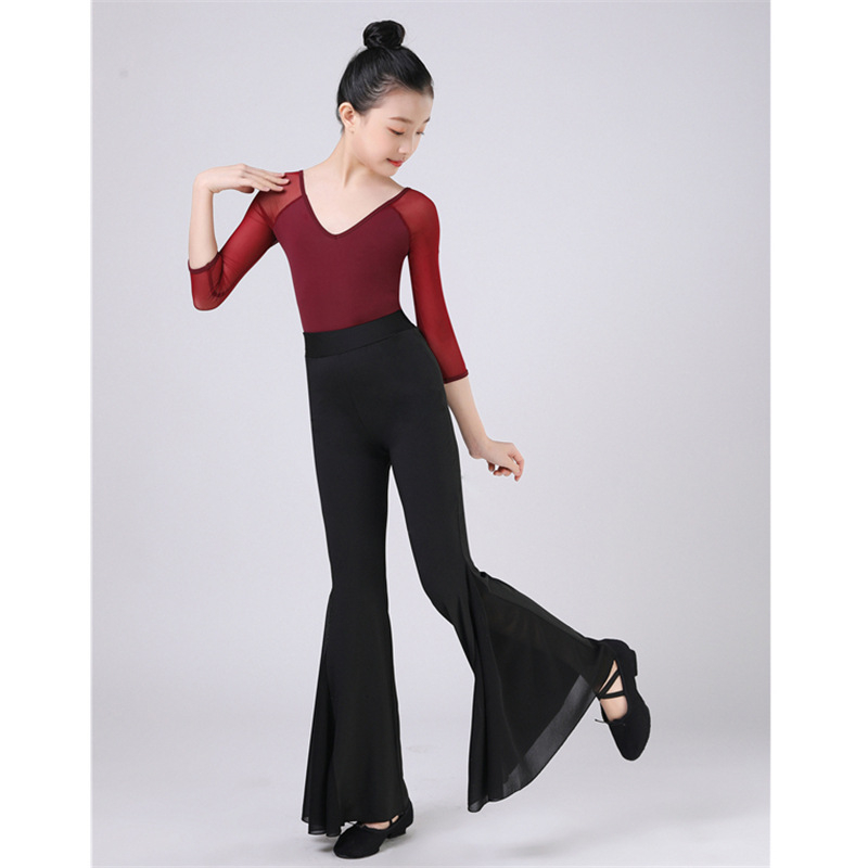 Gyerekek balett hálós egyrészes overál – lányok, nyár, 90% Spandex, bambuszszén rost, életkor 3–8 év