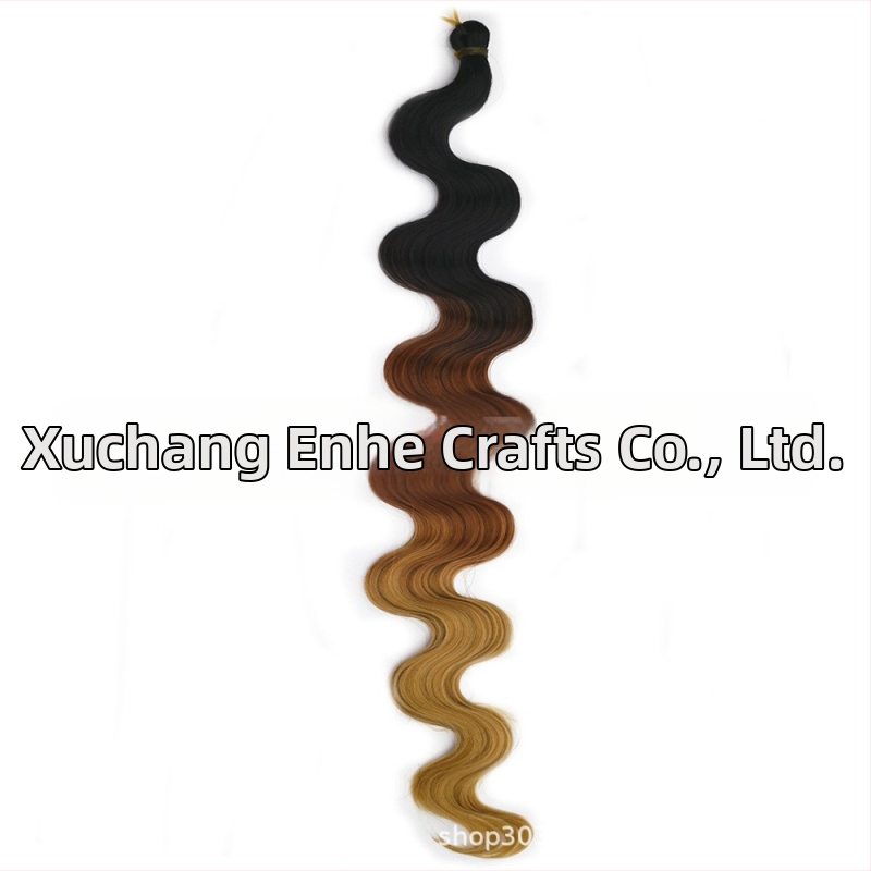 Enhe Body Wave Crochet perucă pentru femei — fibre sintetice rezistente la temperaturi, păr cu volum