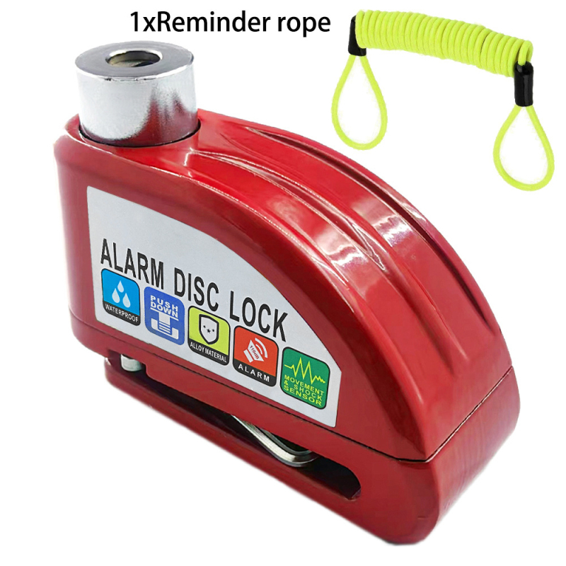Alarmos tárcsafék-zár motorkerékpárok és elektromos kerékpárok számára, újratölthető riasztással (Modell: Alarm disc brake lock; Anyag: Alloy steel ABS; Márka: Strong Valley; Tömeg: 460 g; Alkalmazási terület: különböző tárcsafékes járművek)