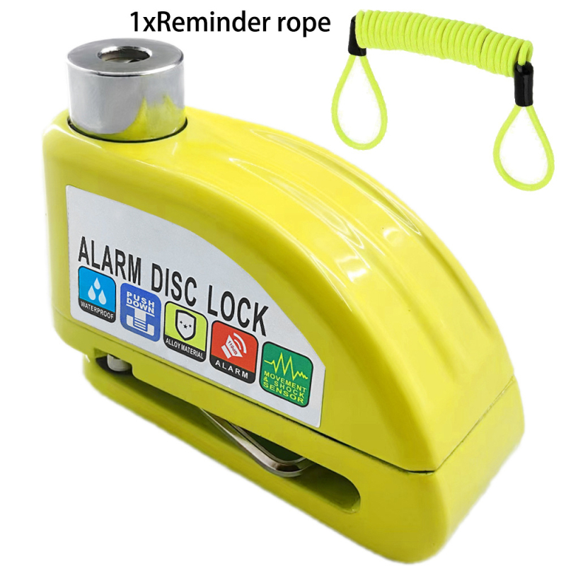 Alarmos tárcsafék-zár motorkerékpárok és elektromos kerékpárok számára, újratölthető riasztással (Modell: Alarm disc brake lock; Anyag: Alloy steel ABS; Márka: Strong Valley; Tömeg: 460 g; Alkalmazási terület: különböző tárcsafékes járművek)