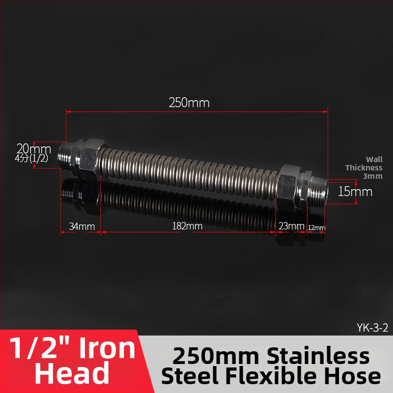 Nerezová oceľová gofrovaná rúra s železnou koncovkou pre centrálnu klimatizáciu — menovitý tlak 1,6, prevádzková teplota 120°C, model železná hlava