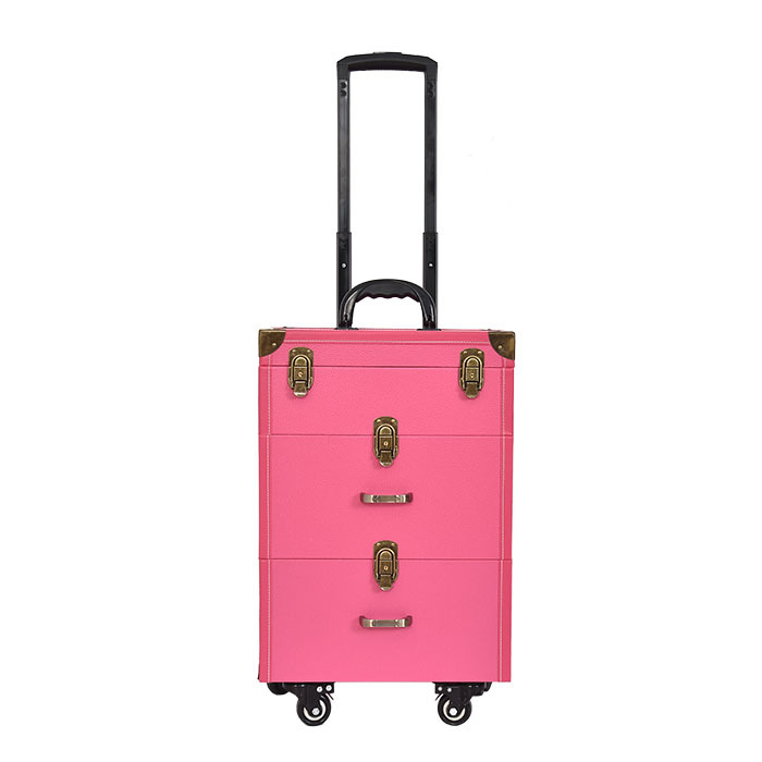 Кутия за татуировка и козметика с издърпваща дръжка и заключване, мултислойна кутия за ноктопластика и грим, Braunberg, пролет 2024, материал: супер влакна + дърво