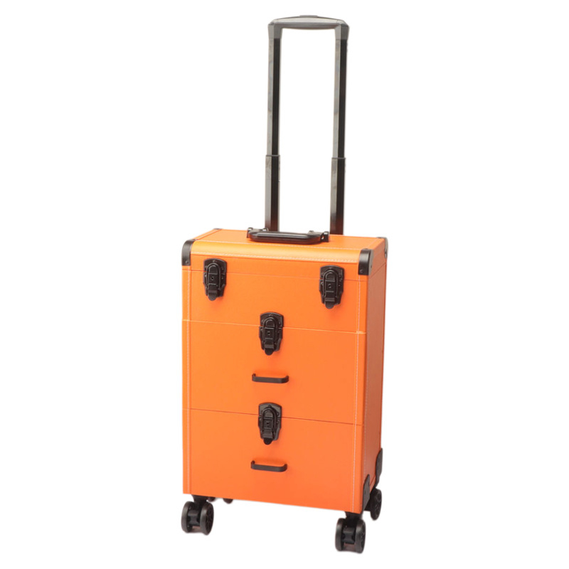 Кутия за татуировка и козметика с издърпваща дръжка и заключване, мултислойна кутия за ноктопластика и грим, Braunberg, пролет 2024, материал: супер влакна + дърво