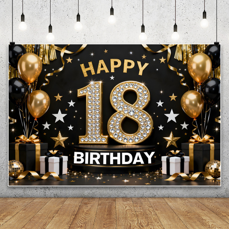 Fundal foto pentru aniversarea de 18 ani – Țesătură de fundal pentru fotografie de peisaj, greutate 0,12 kg, Garanție din partea magazinului