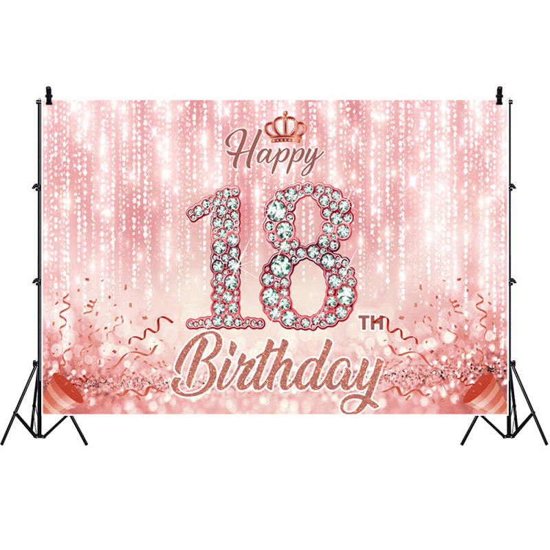 Fundal foto pentru aniversarea de 18 ani – Țesătură de fundal pentru fotografie de peisaj, greutate 0,12 kg, Garanție din partea magazinului