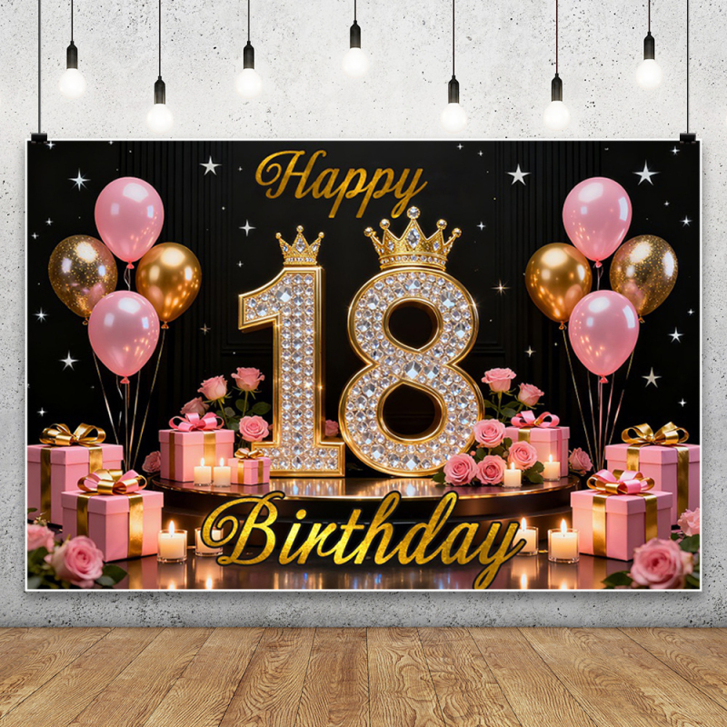 Fundal foto pentru aniversarea de 18 ani – Țesătură de fundal pentru fotografie de peisaj, greutate 0,12 kg, Garanție din partea magazinului