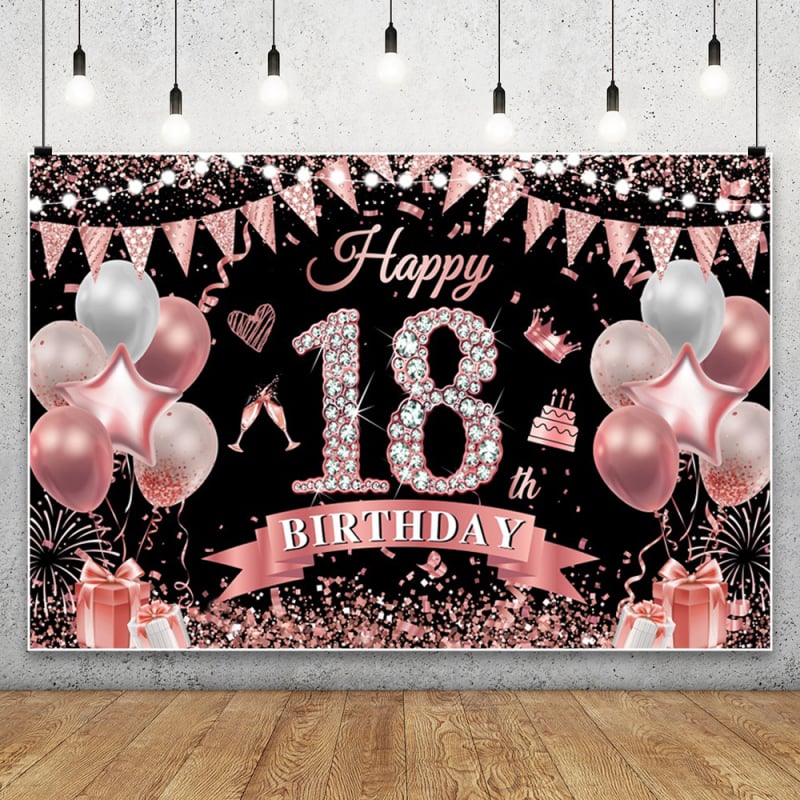 Fundal foto pentru aniversarea de 18 ani – Țesătură de fundal pentru fotografie de peisaj, greutate 0,12 kg, Garanție din partea magazinului